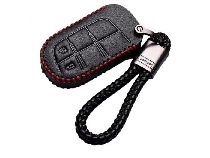 Кожено калъфче-ключодържател за автомобилен ключ FIAT JEEP DODGE CHRYSER